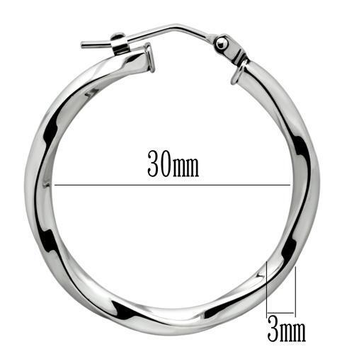 TK428 - Stainless Steel Earrings High polished (no plating) Women No Stone No Stone