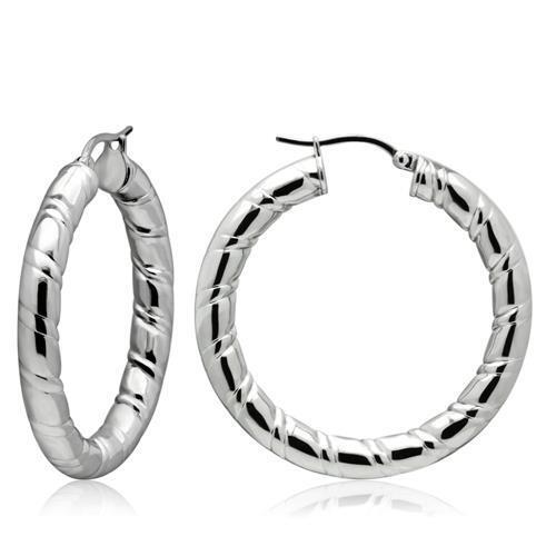 TK431 - Stainless Steel Earrings High polished (no plating) Women No Stone No Stone