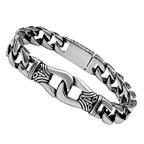 TK435 - Stainless Steel Bracelet High polished (no plating) Men No Stone No Stone