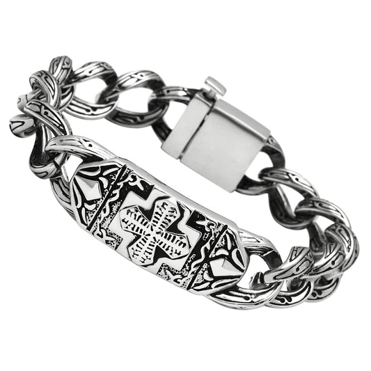 TK437 - Stainless Steel Bracelet High polished (no plating) Men No Stone No Stone