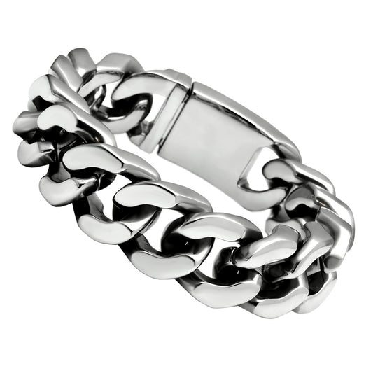 TK442 - Stainless Steel Bracelet High polished (no plating) Men No Stone No Stone