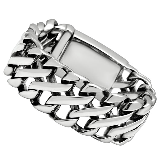 TK447 - Stainless Steel Bracelet High polished (no plating) Men No Stone No Stone