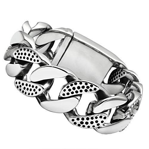 TK448 - Stainless Steel Bracelet High polished (no plating) Men No Stone No Stone