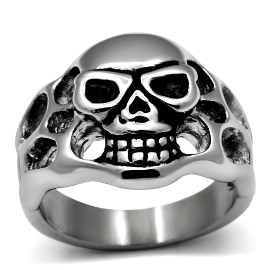 TK468 - Stainless Steel Ring High polished (no plating) Men No Stone No Stone