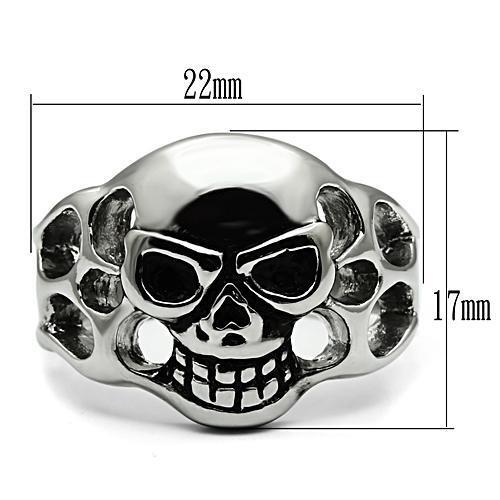 TK468 - Stainless Steel Ring High polished (no plating) Men No Stone No Stone