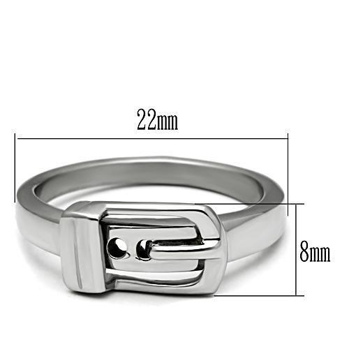 TK472 - Stainless Steel Ring High polished (no plating) Women No Stone No Stone