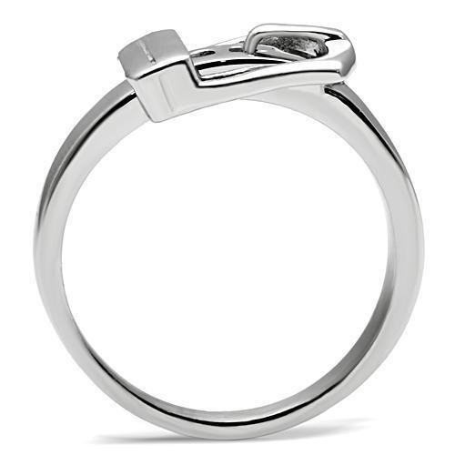 TK472 - Stainless Steel Ring High polished (no plating) Women No Stone No Stone