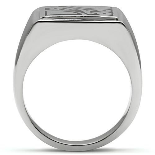 TK482 - Stainless Steel Ring High polished (no plating) Men No Stone No Stone