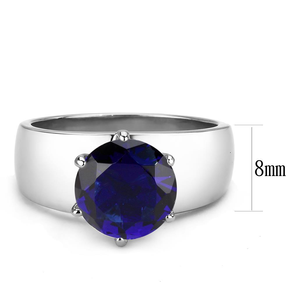 TK52009 - Stainless Steel Ring High polished (no plating) Women Synthetic Montana