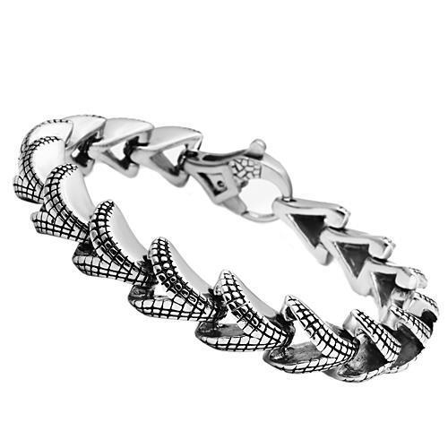 TK571 - Stainless Steel Bracelet High polished (no plating) Men No Stone No Stone