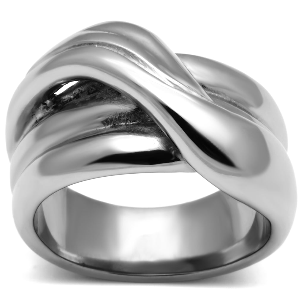 TK615 - Stainless Steel Ring High polished (no plating) Women No Stone No Stone