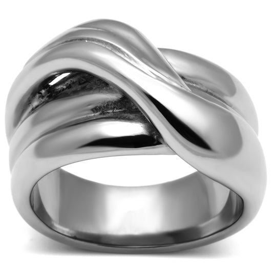 TK615 - Stainless Steel Ring High polished (no plating) Women No Stone No Stone