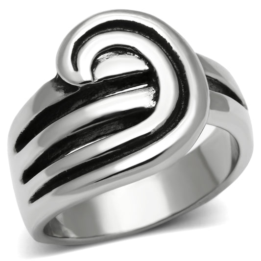 TK635 - Stainless Steel Ring High polished (no plating) Women No Stone No Stone