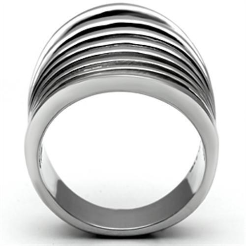 TK665 - Stainless Steel Ring High polished (no plating) Women No Stone No Stone