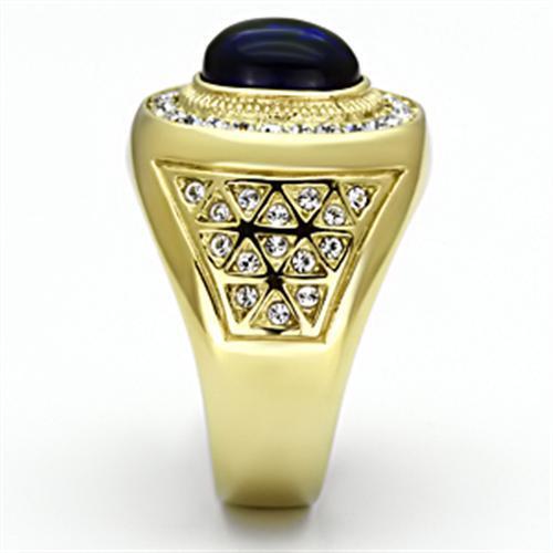 TK720 - Stainless Steel Ring IP Gold(Ion Plating) Men Synthetic Montana