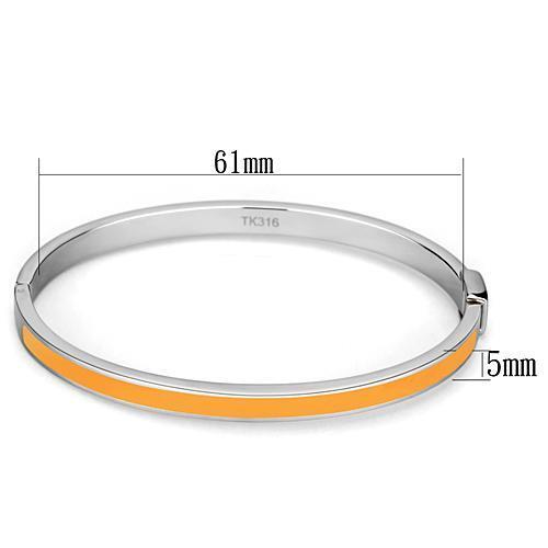 TK749 - Stainless Steel Bangle High polished (no plating) Women Epoxy Topaz