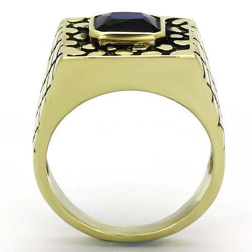 TK763 - Stainless Steel Ring IP Gold(Ion Plating) Men Synthetic Montana