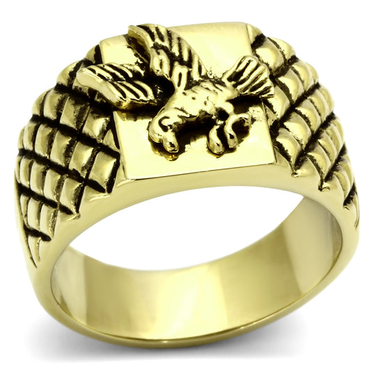 TK773 - Stainless Steel Ring IP Gold(Ion Plating) Men No Stone No Stone