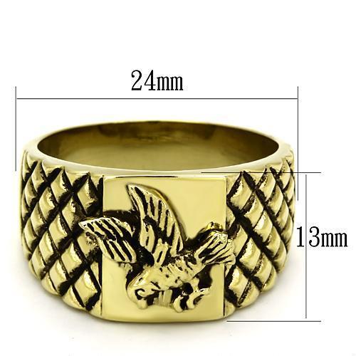 TK773 - Stainless Steel Ring IP Gold(Ion Plating) Men No Stone No Stone