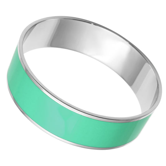 TK786 - Stainless Steel Bangle High polished (no plating) Women Epoxy Turquoise