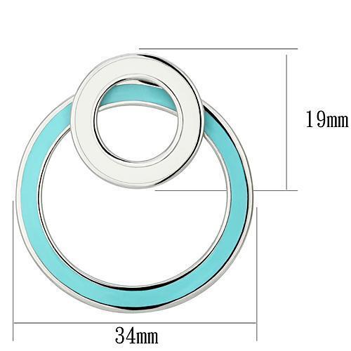 TK916 - Stainless Steel Earrings High polished (no plating) Women Epoxy Multi Color