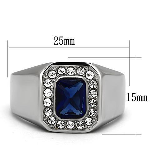 TK954 - Stainless Steel Ring High polished (no plating) Men Synthetic Montana