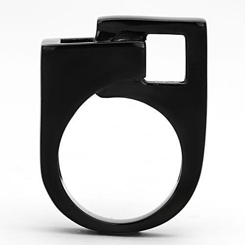 TK989 - Stainless Steel Ring IP Black(Ion Plating) Women No Stone No Stone