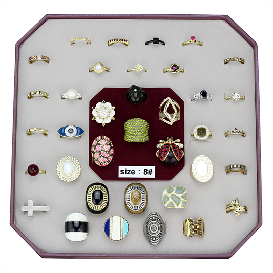 VK-042-SIZE8 - Brass Ring Assorted Women Assorted Assorted