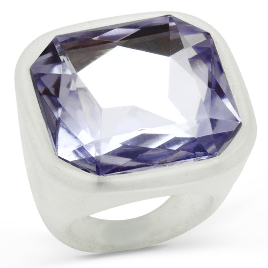 VL013 - Resin Ring N/A Women Synthetic Light Amethyst