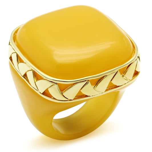 VL014 - Brass ring, brass base, IP gold, ion plating, Women Synthetic Topaz