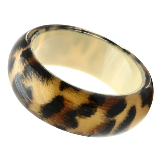 VL034 - Resin Bangle N/A Women Synthetic Animal pattern