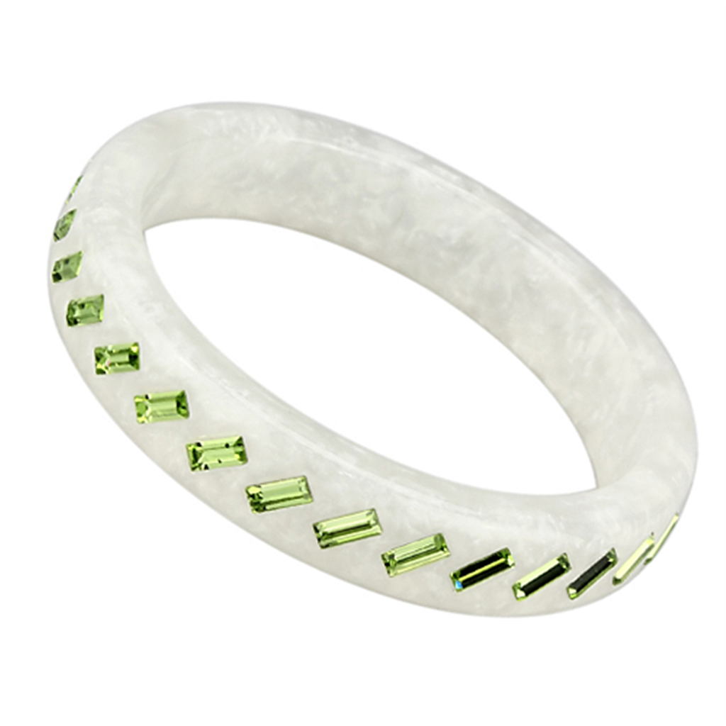 VL093 - Resin Bangle N/A Women Top Grade Crystal Peridot