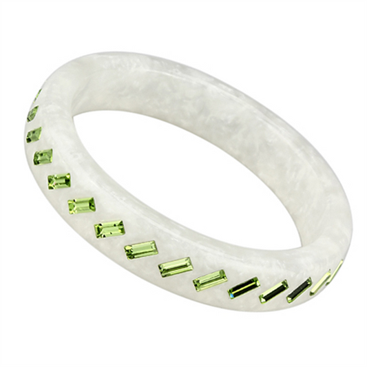 VL093 - Resin Bangle N/A Women Top Grade Crystal Peridot