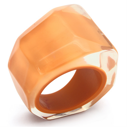 VL094 - Resin Ring N/A Women No Stone Orange