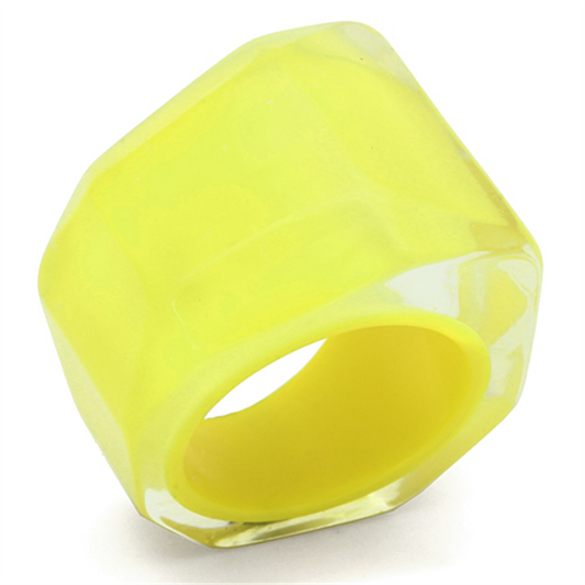 VL096 - Resin Ring N/A Women No Stone Citrine Yellow